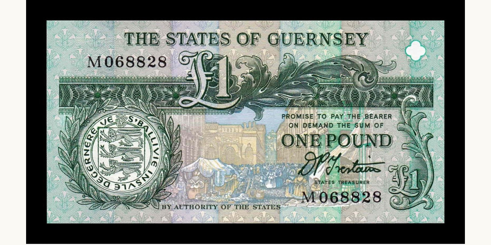 1 pounds Guernsey 1995 — Front side