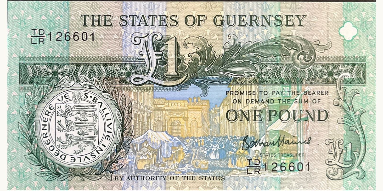 1 pounds Guernsey 2013 — Front side