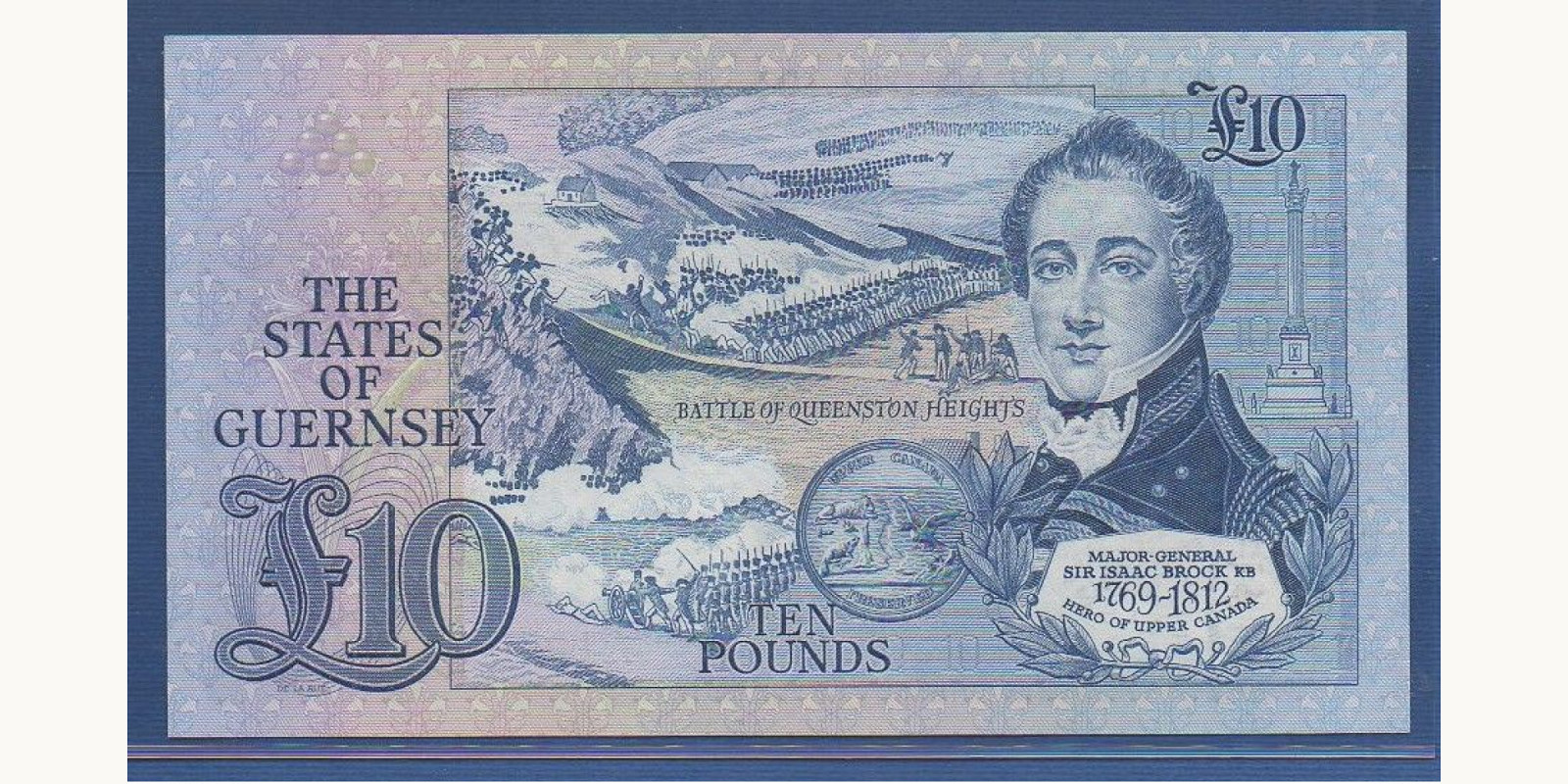 10 pounds Гернси 1980 — Оборотная сторона