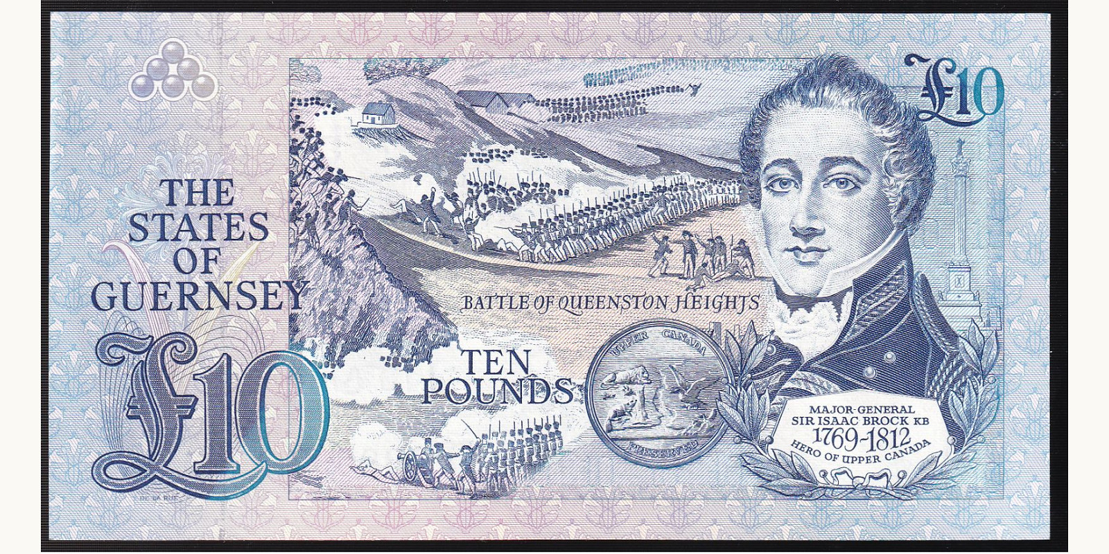 10 pounds Guernsey 1991 — Back side