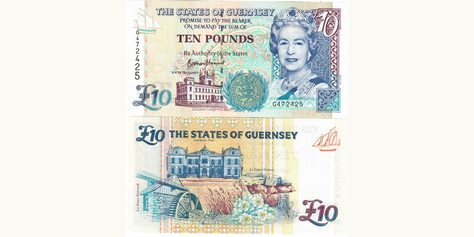 10 pounds Guernsey 2015 — Front side