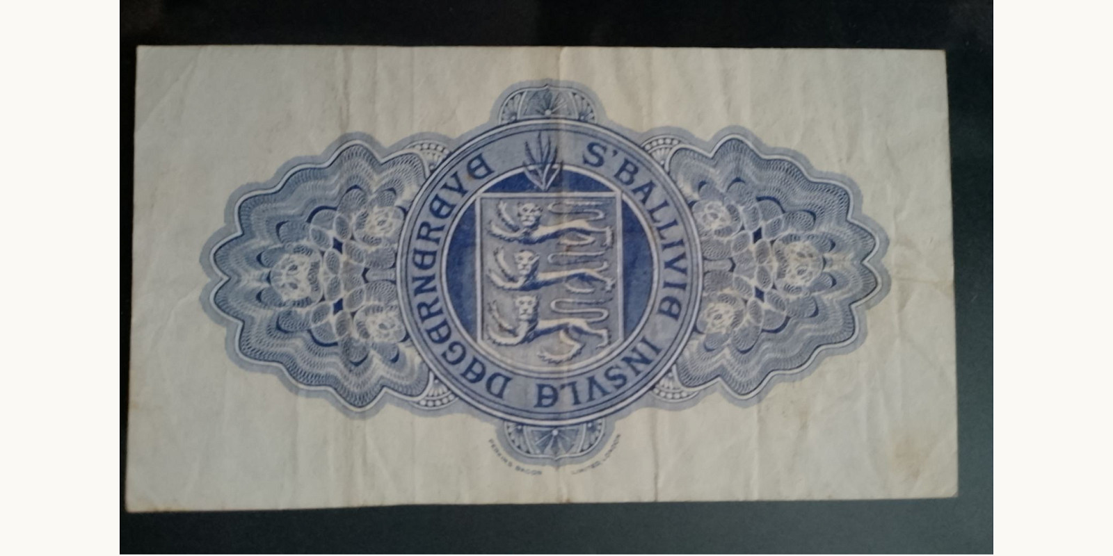 10 shilling Гернси 1962 — Оборотная сторона