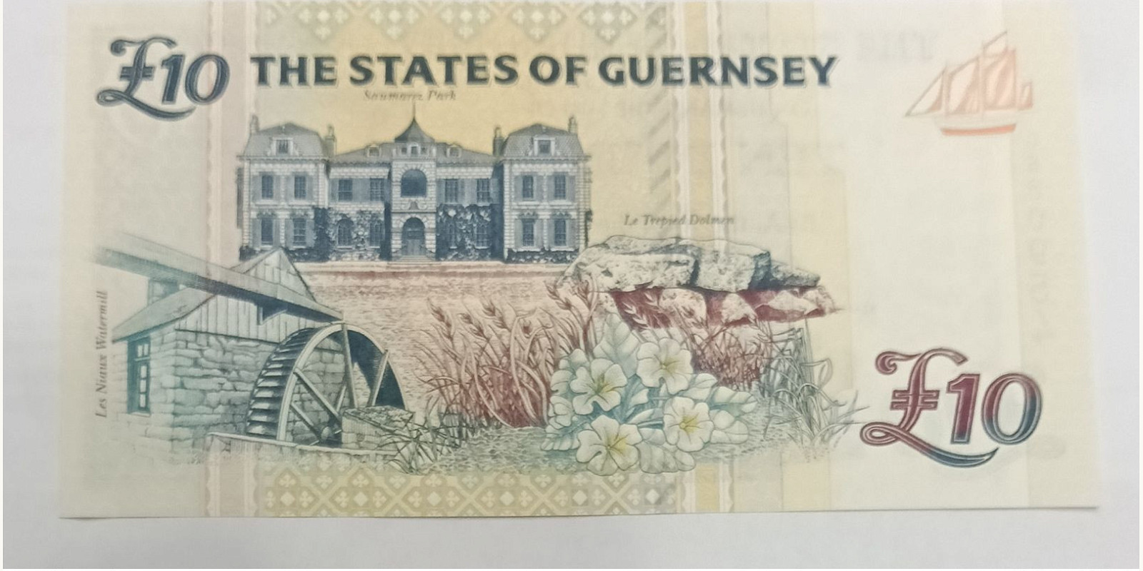 10 pounds Гернси 2023 — Оборотная сторона