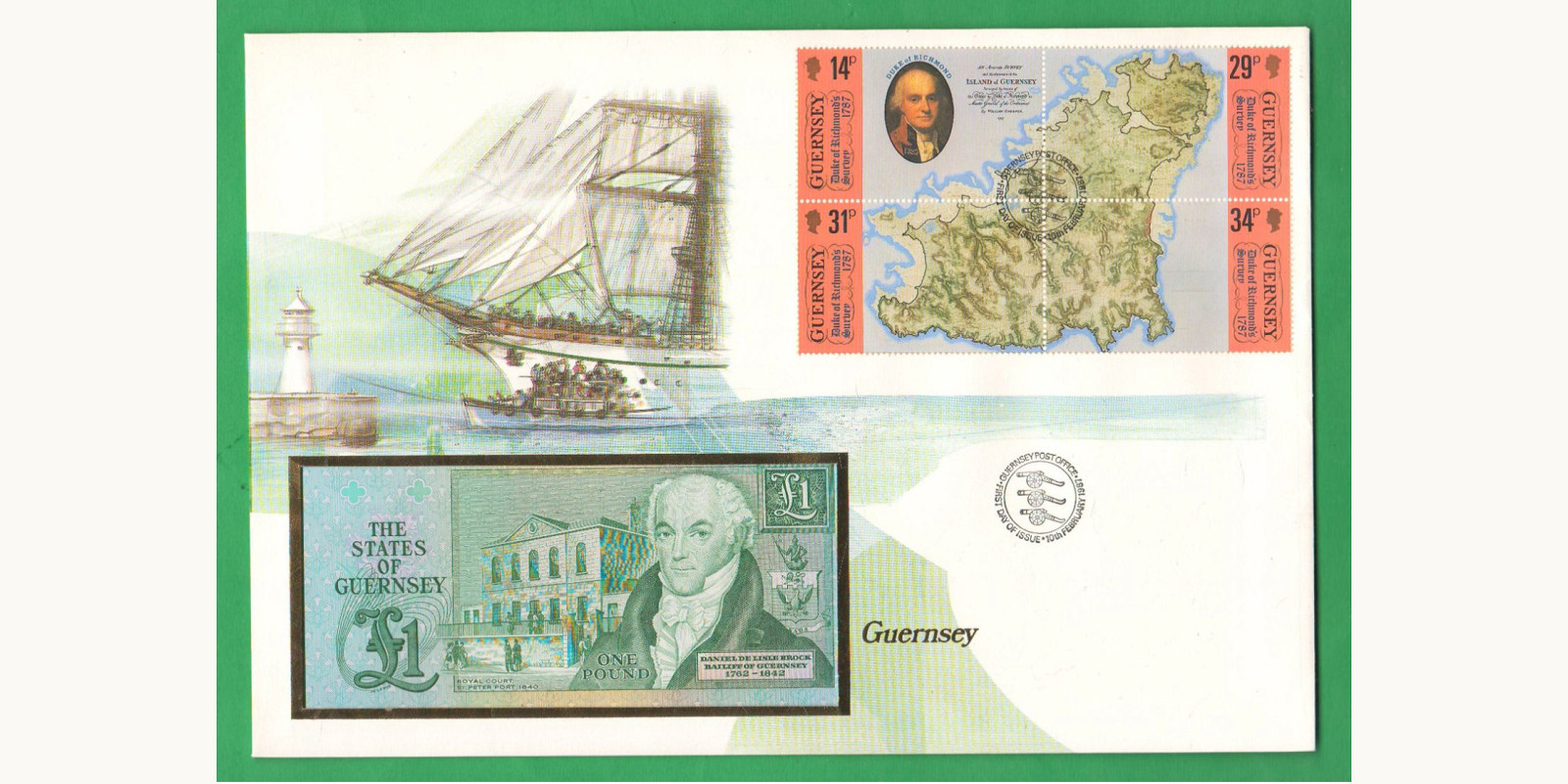 1989 pounds Guernsey 1980 — Front side