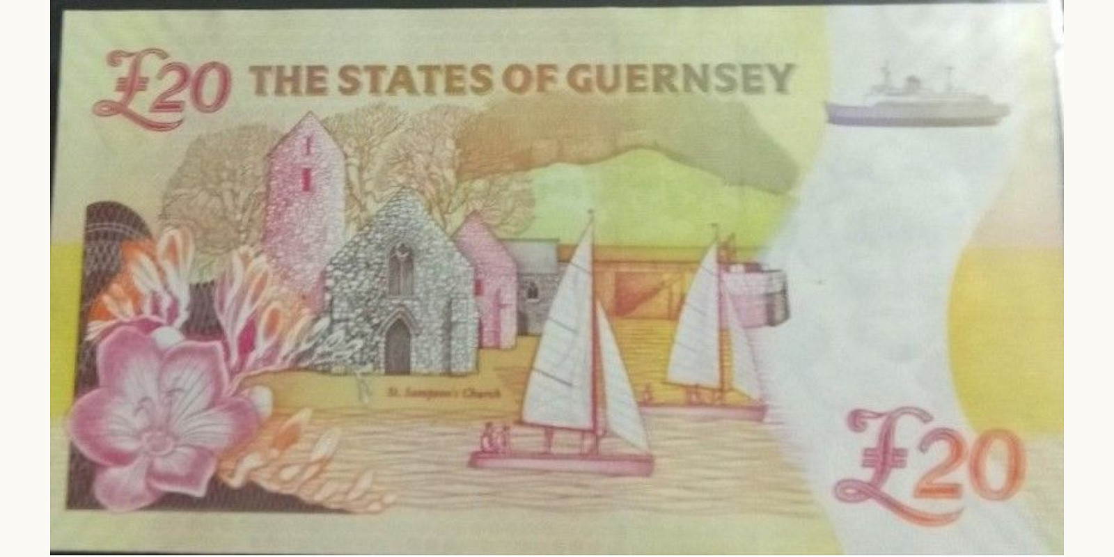 20 pounds Guernsey 1996 — Back side