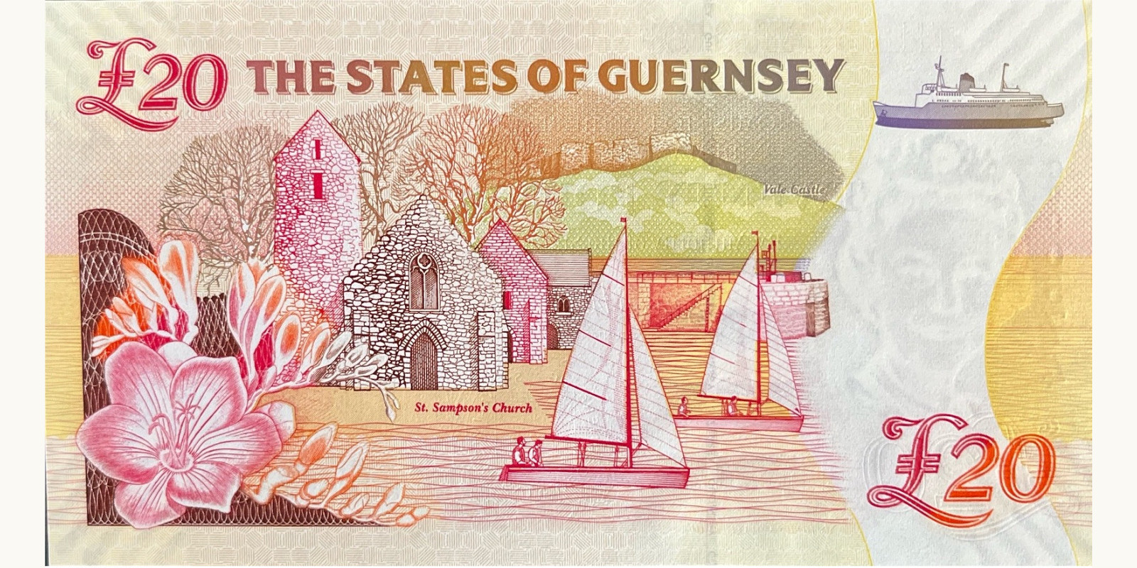 20 pounds Гернси 2010 — Оборотная сторона