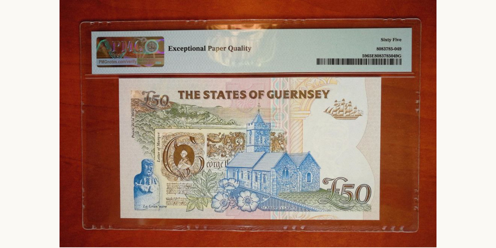 50 pounds Guernsey 1994 — Back side