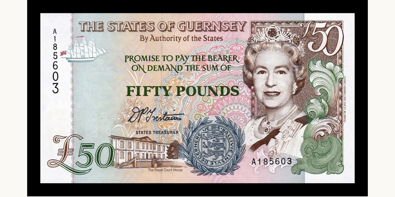 50 pounds Гернси 1996 — Лицевая сторона