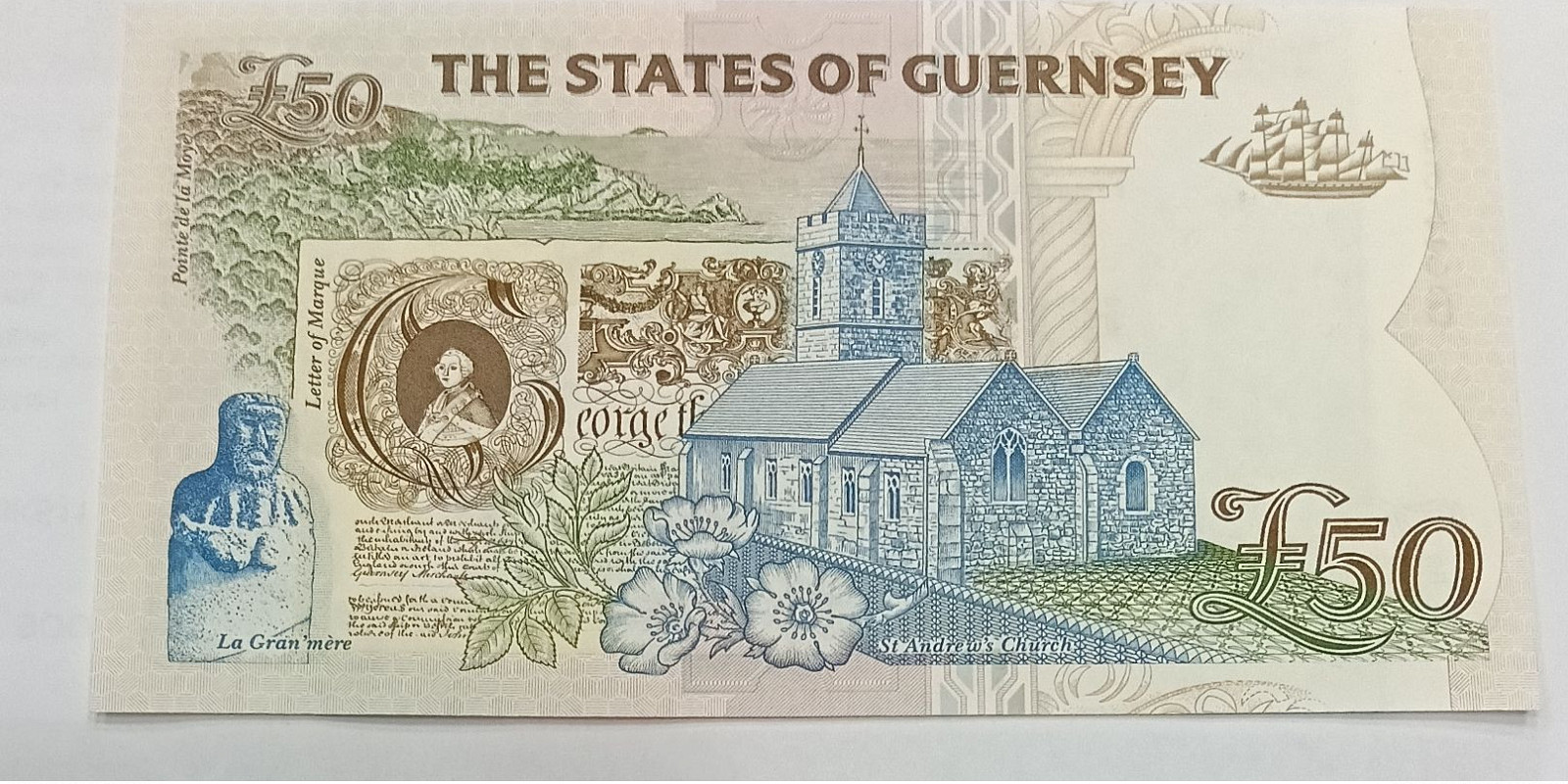 50 pounds Гернси 2023 — Оборотная сторона