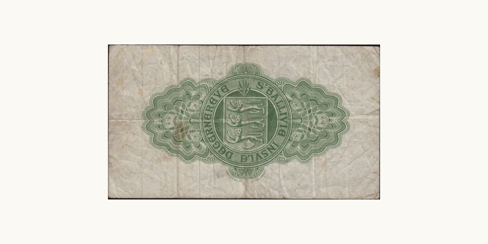 1 pounds Гернси 1966 — Оборотная сторона