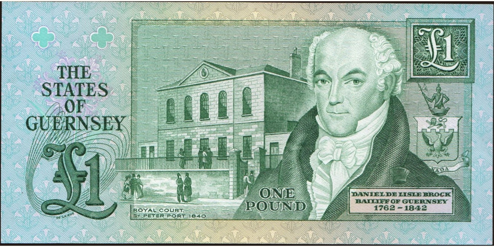 1 pounds Гернси 1980 — Оборотная сторона