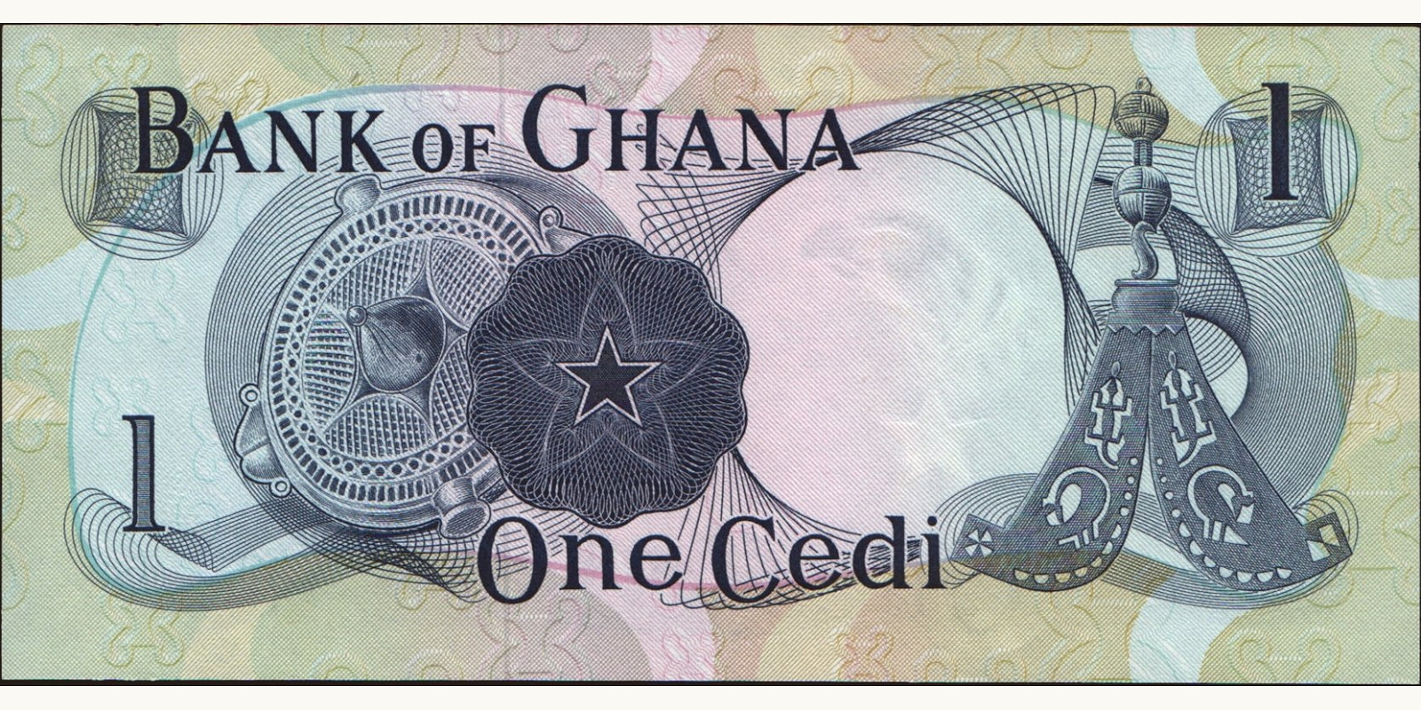 1 cedi Гана 1970 — Оборотная сторона
