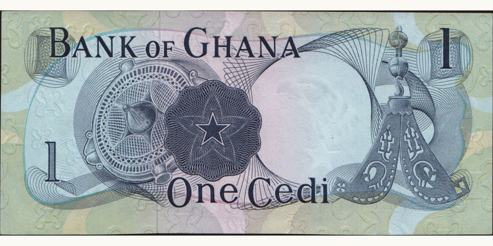 1 cedi Гана 1971 — Оборотная сторона
