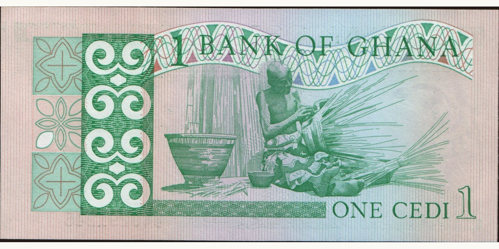 1 cedi Гана 1982 — Оборотная сторона