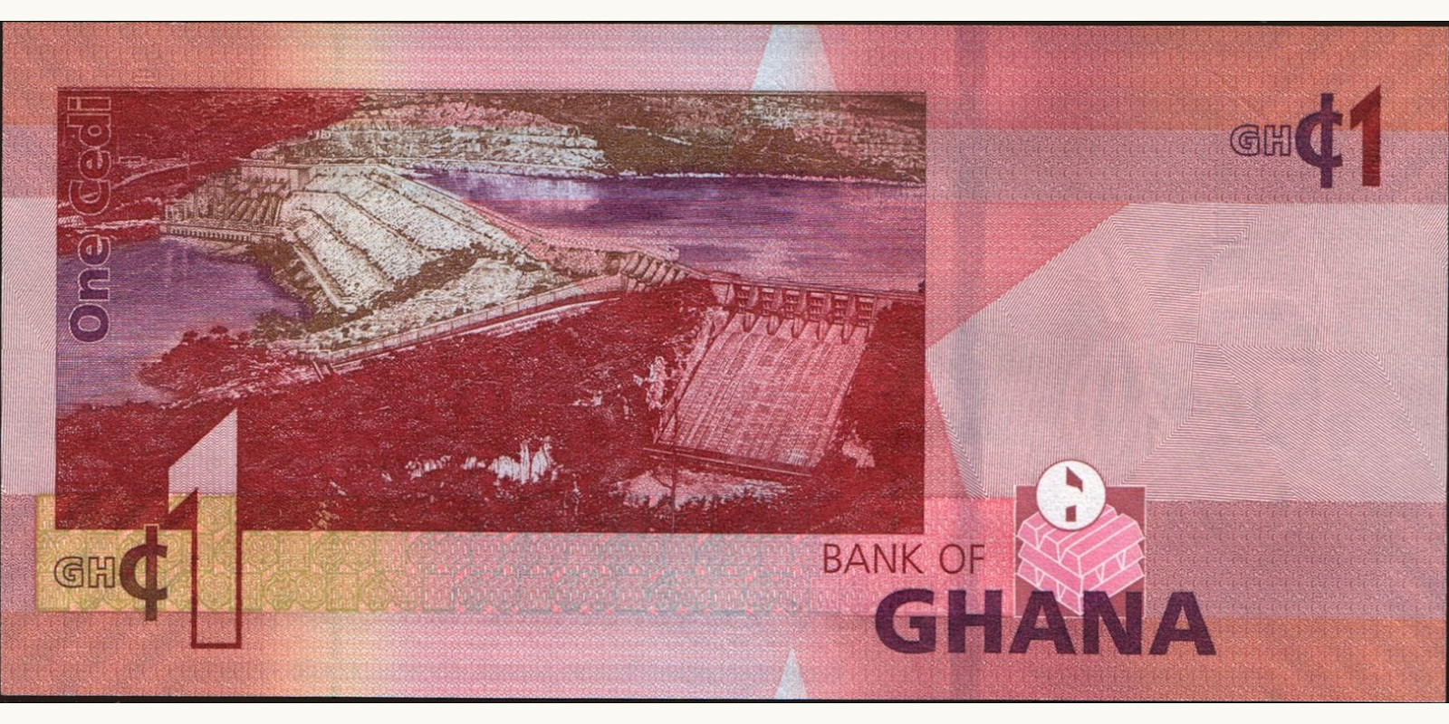 1 cedi Гана 2019 — Оборотная сторона