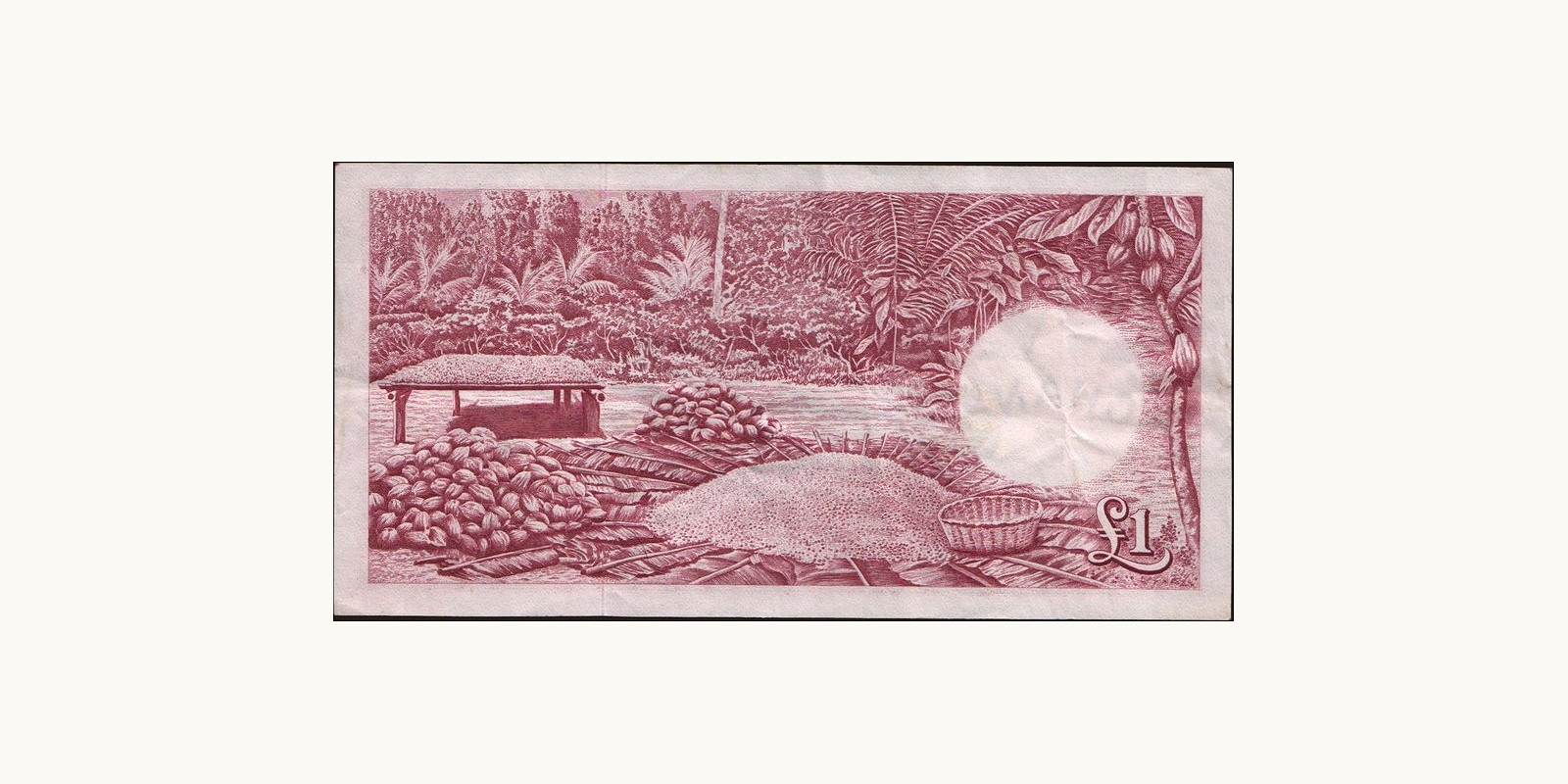 1 pounds Гана 1958 — Оборотная сторона