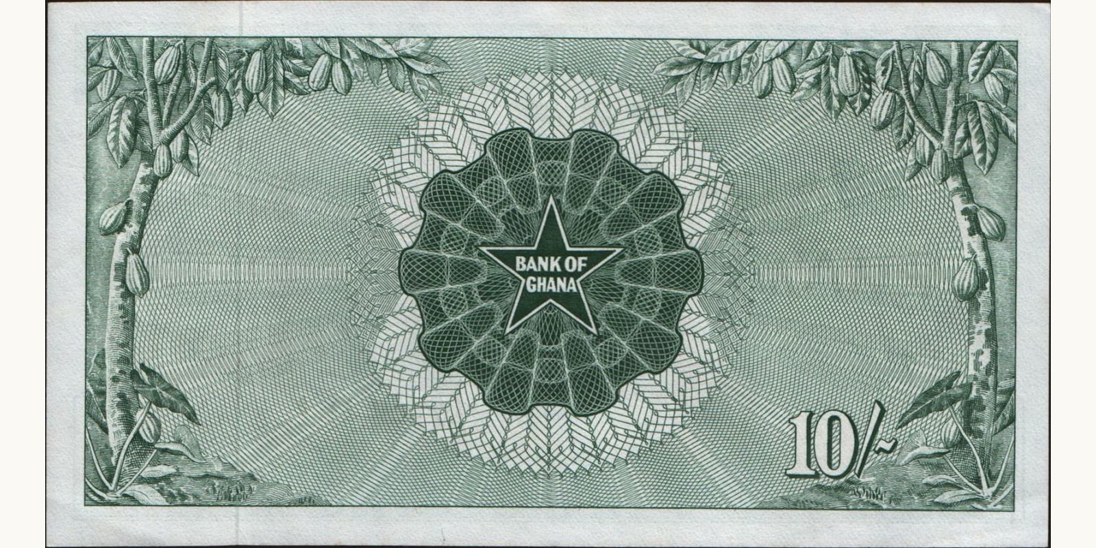 10 shilling Гана 1963 — Оборотная сторона