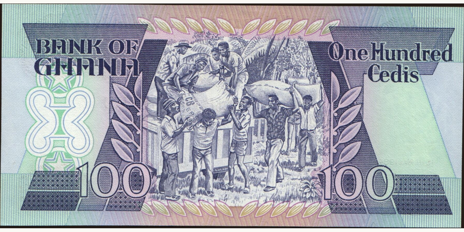 100 cedis Гана 1984 — Оборотная сторона