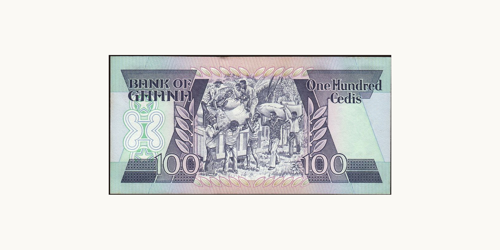 100 cedis Гана 1986 — Оборотная сторона