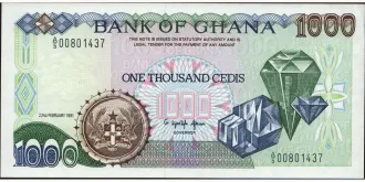 1000 cedis 1991