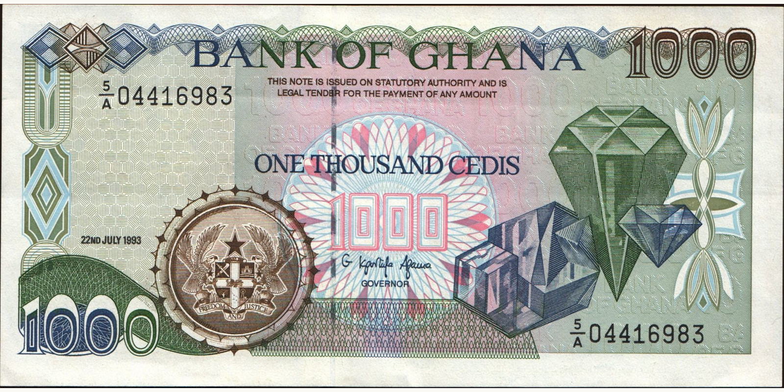 1000 cedis 1993