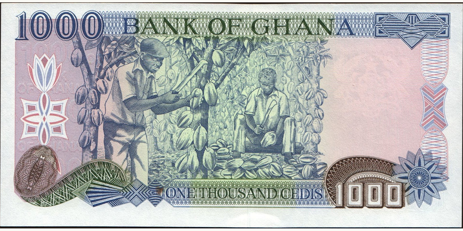 1000 cedis Гана 1995 — Оборотная сторона