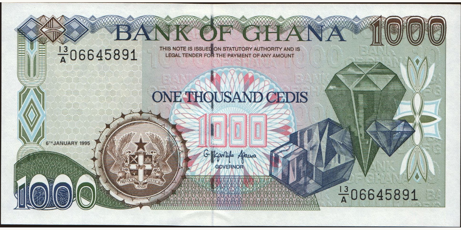 1000 cedis 1995