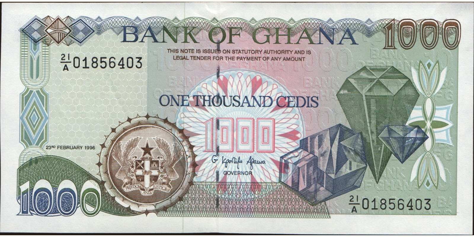 1000 cedis 1996
