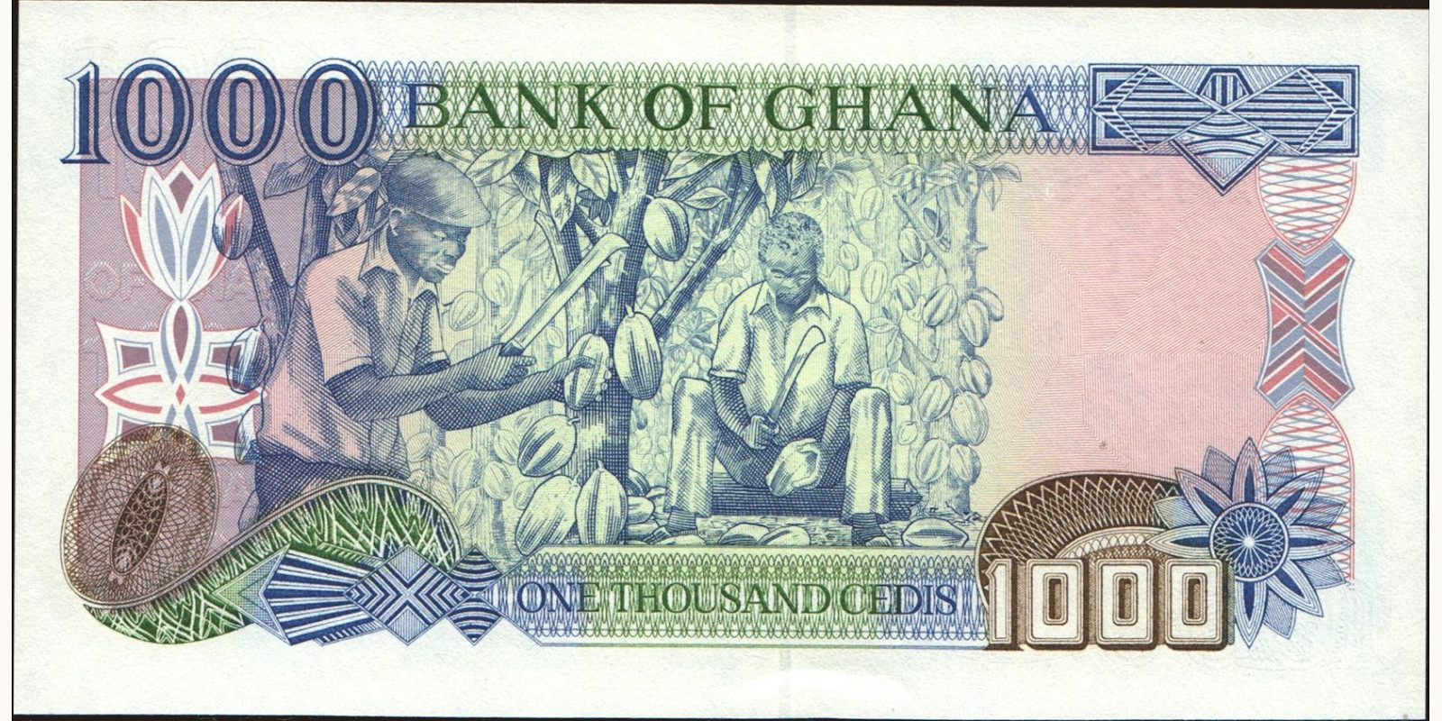 1000 cedis Гана 1997 — Оборотная сторона