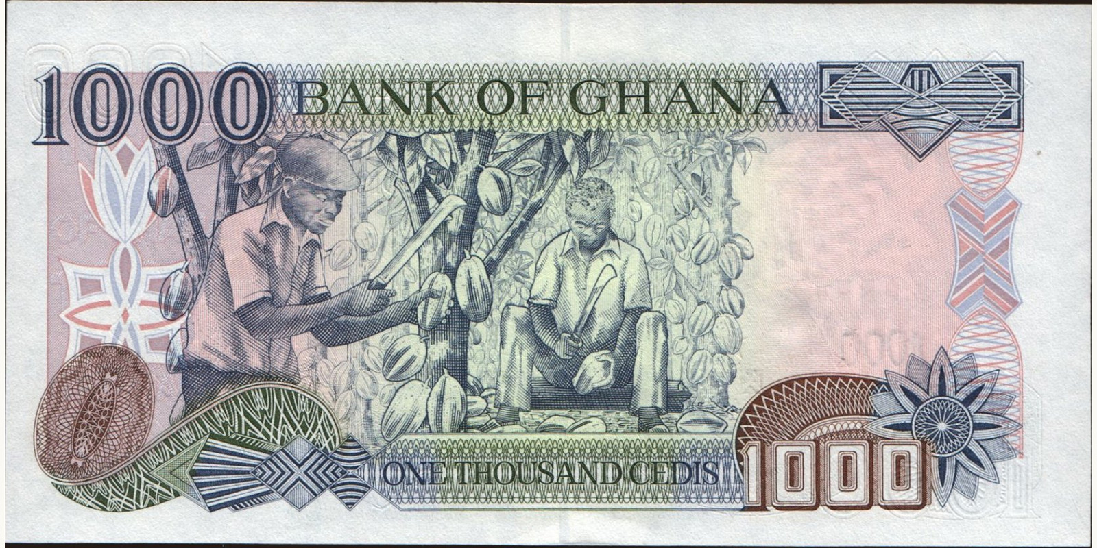 1000 cedis Гана 2002 — Оборотная сторона