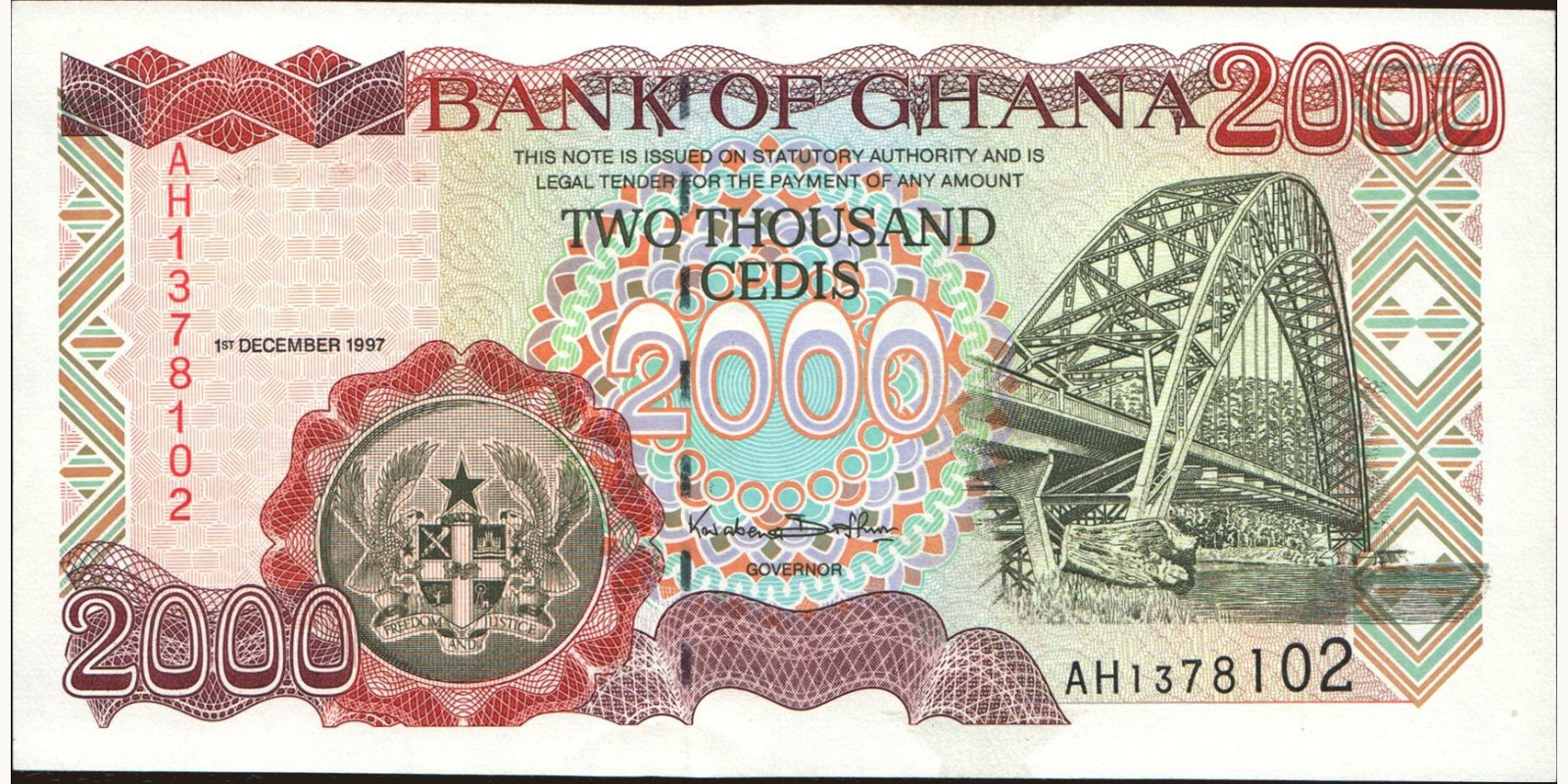 1997 cedis Гана 2000 — Лицевая сторона