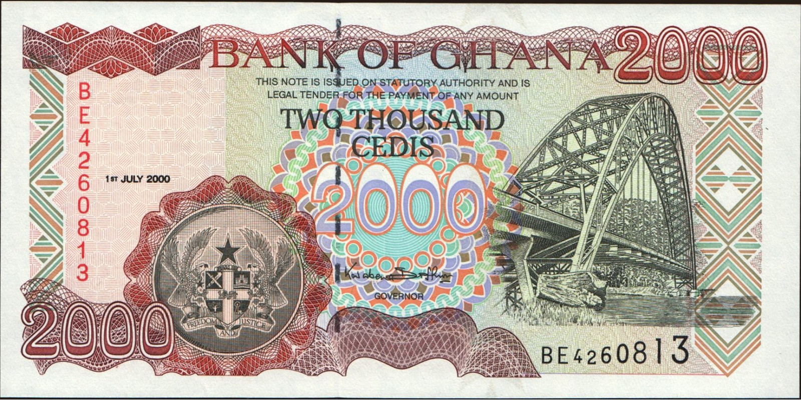 2000 cedis Ghana 2000 — Front side
