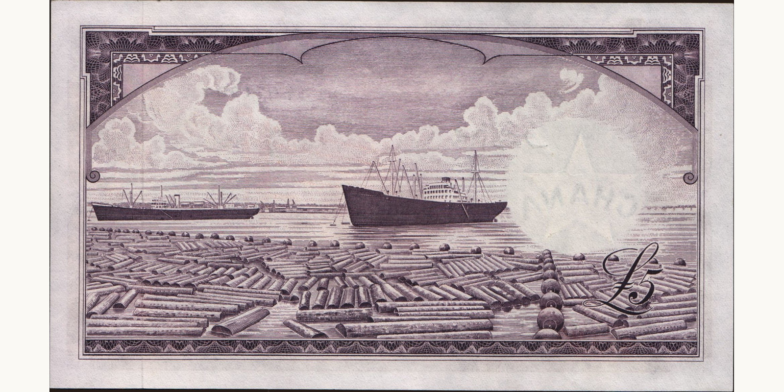 5 pounds Ghana 1962 — Back side