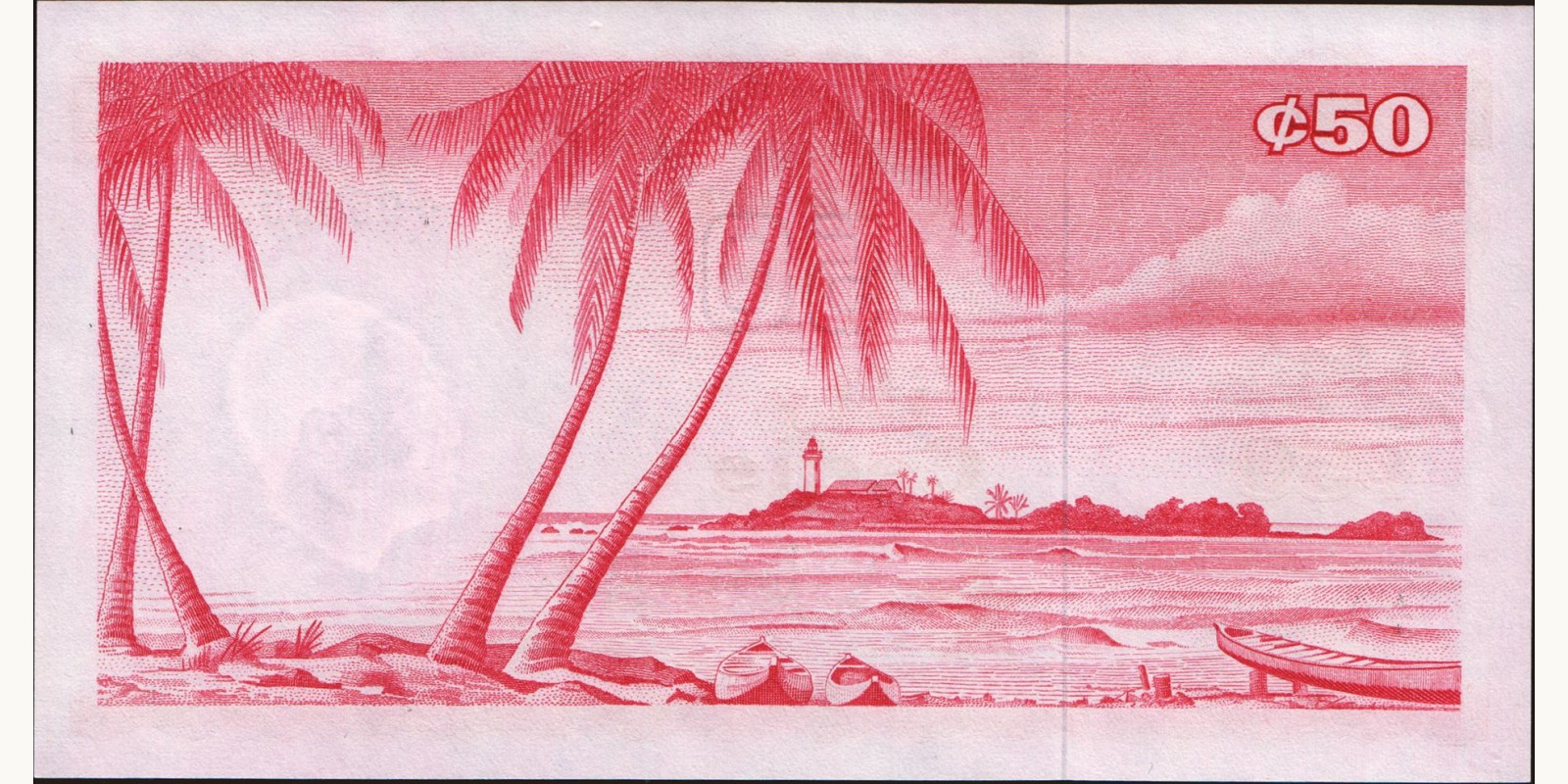 50 cedis Гана 1965 — Оборотная сторона