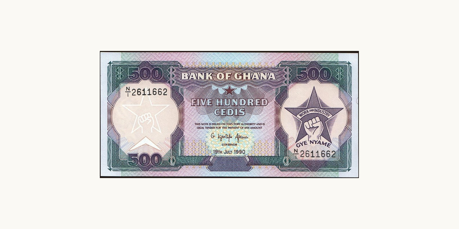 500 cedis 1990