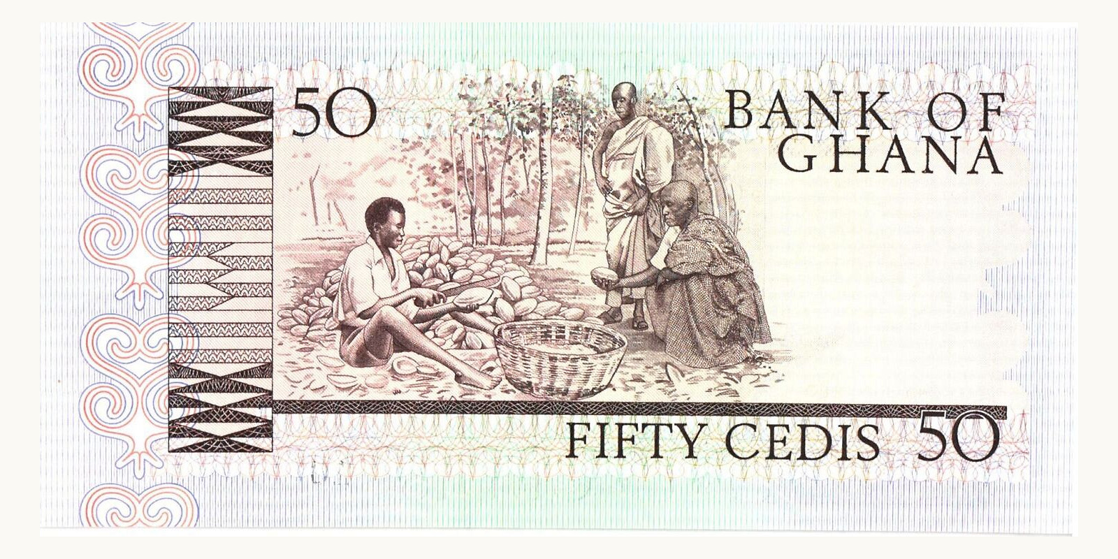 50 cedis Ghana 1980 — Back side