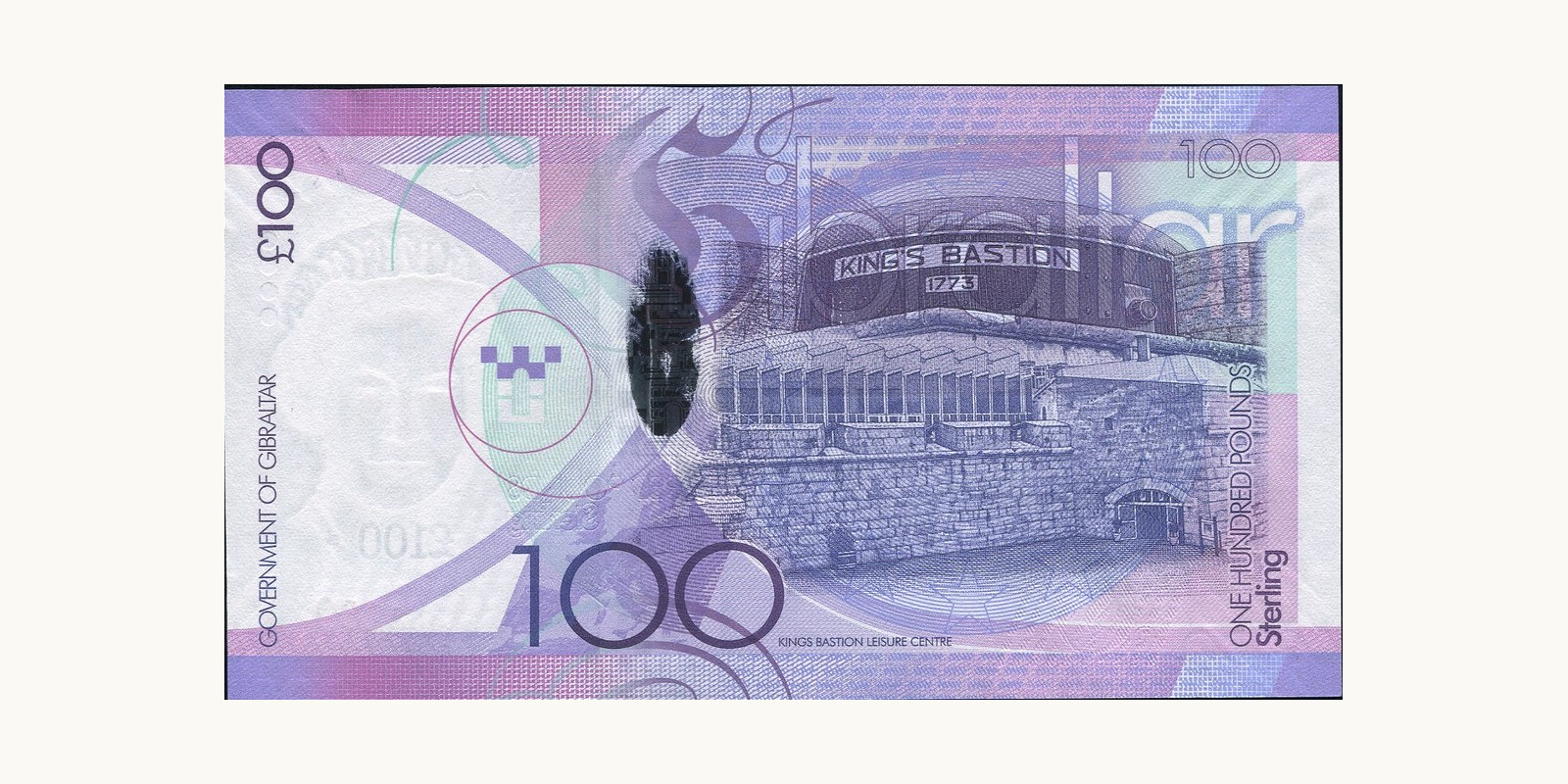 100 pounds Gibraltar 2011 — Back side