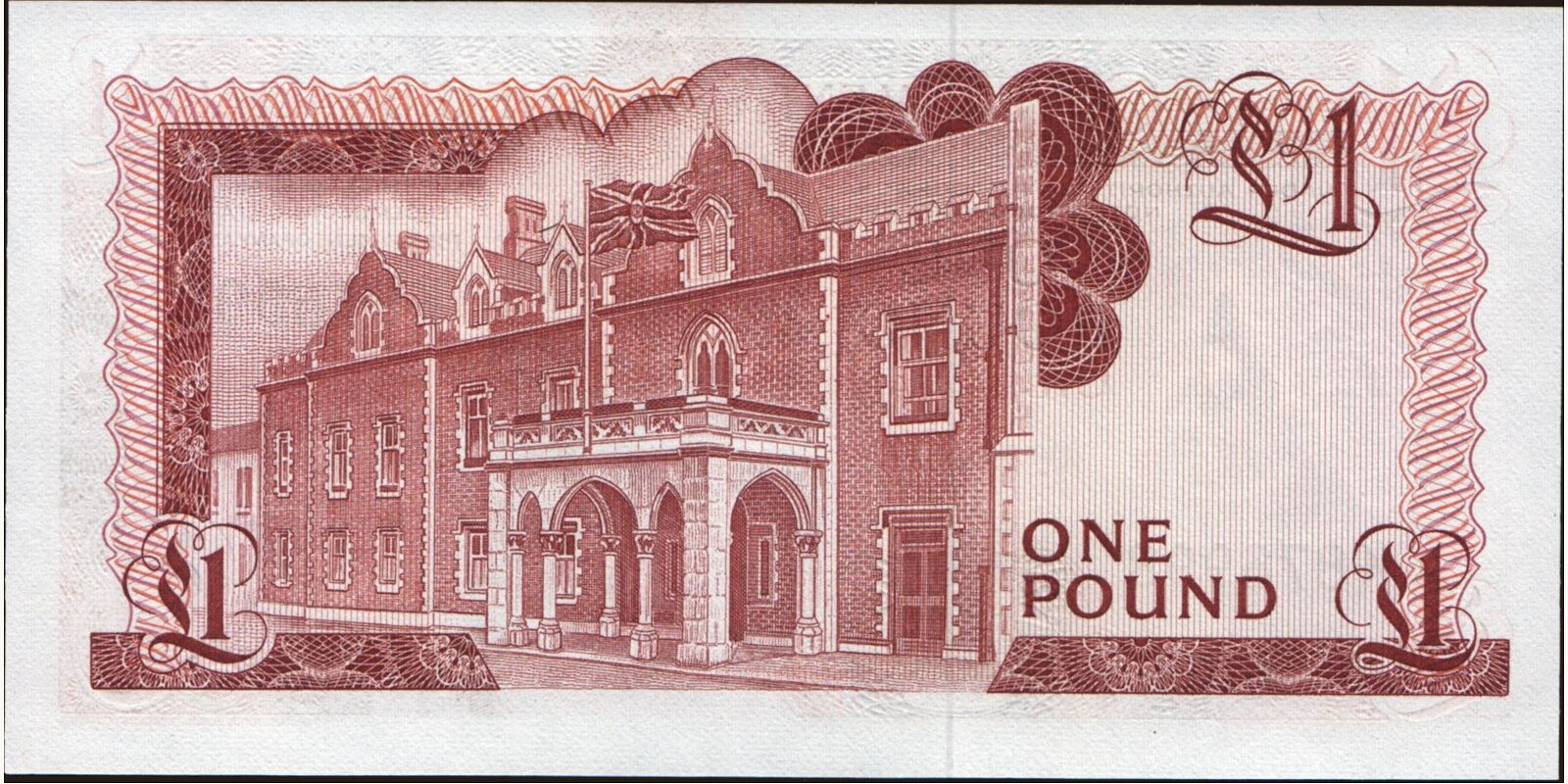 1 pounds Гибралтар 1983 — Оборотная сторона