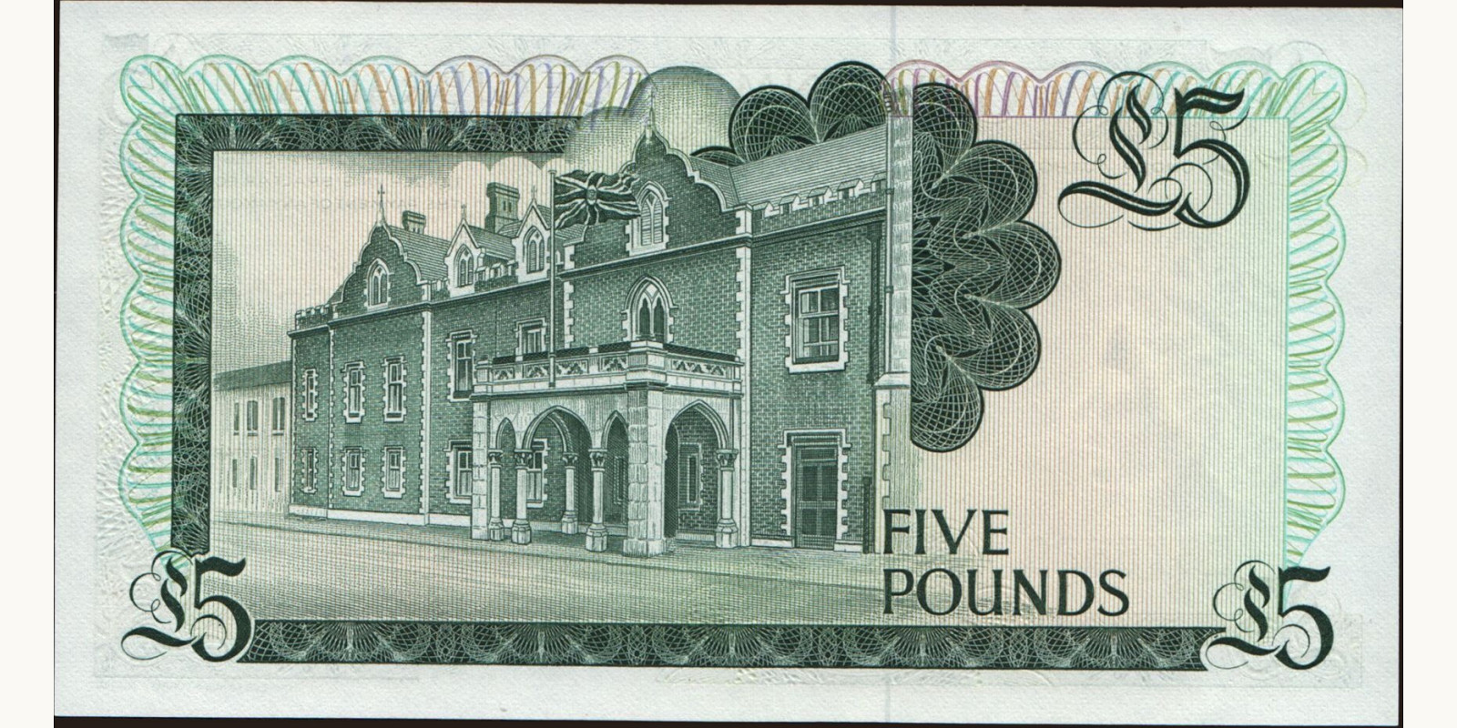 5 pounds Gibraltar 1975 — Back side