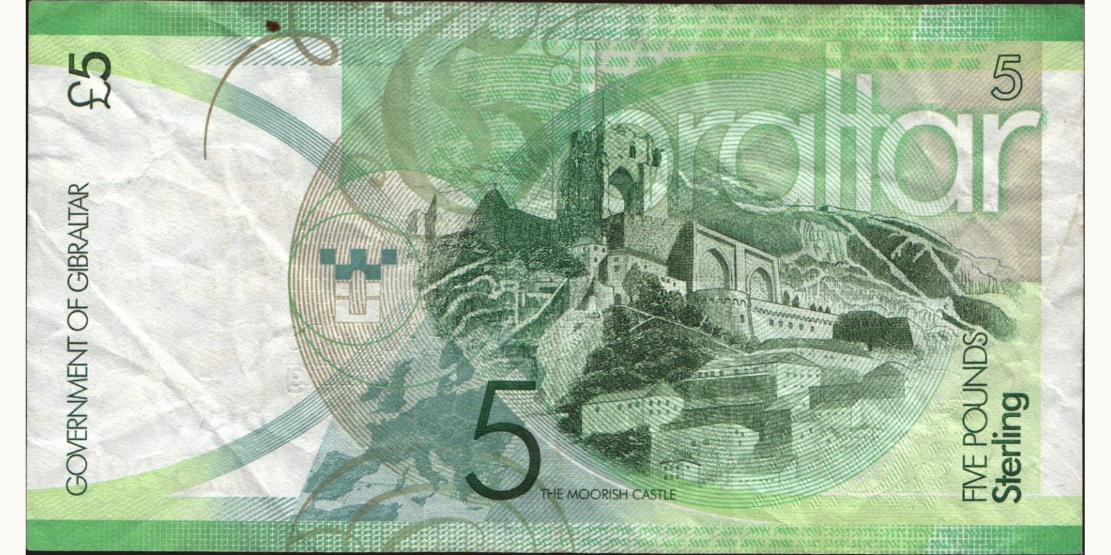 5 pounds Gibraltar 2011 — Back side