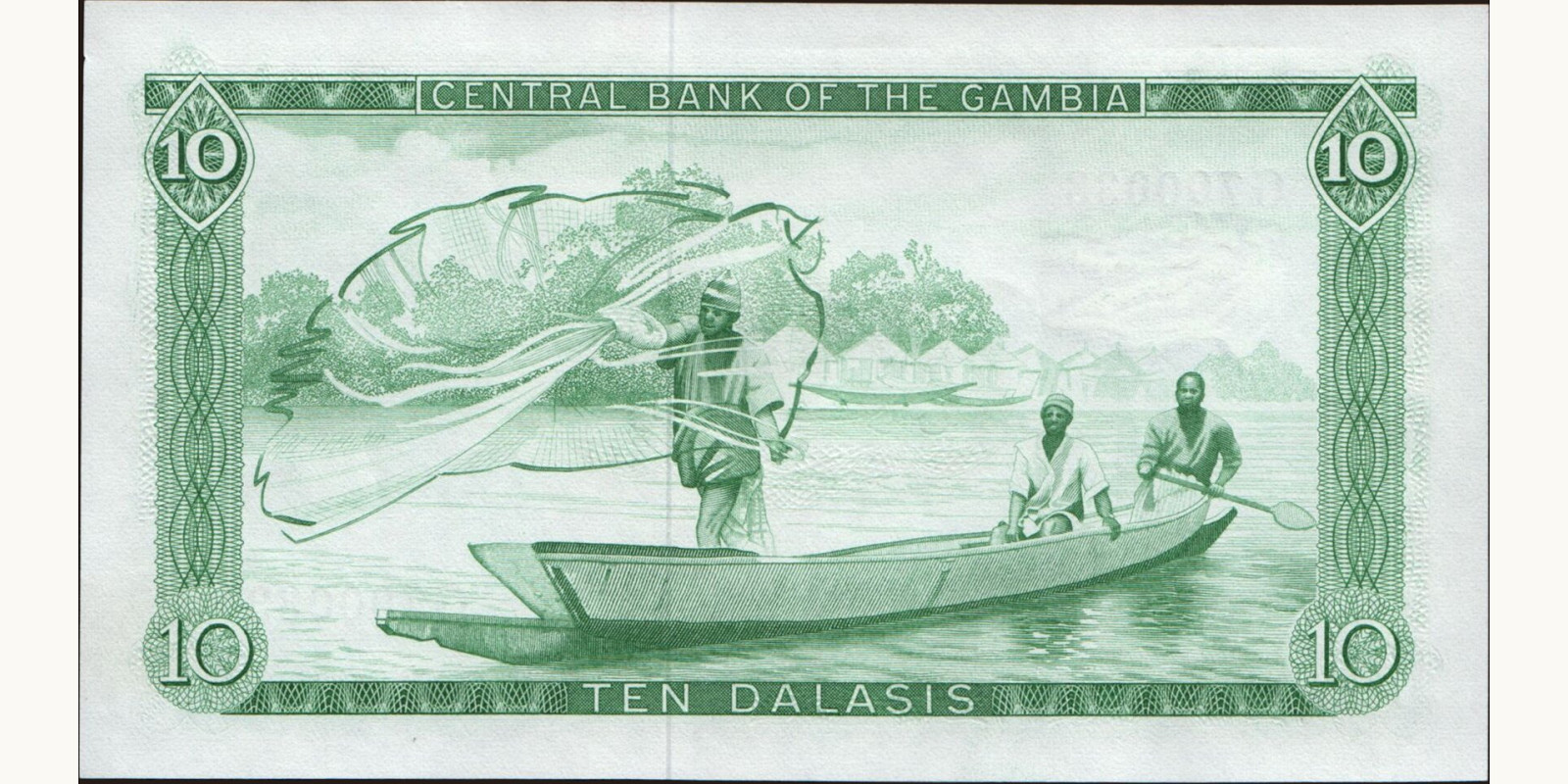 10 dalasis Gambia 1972 — Back side
