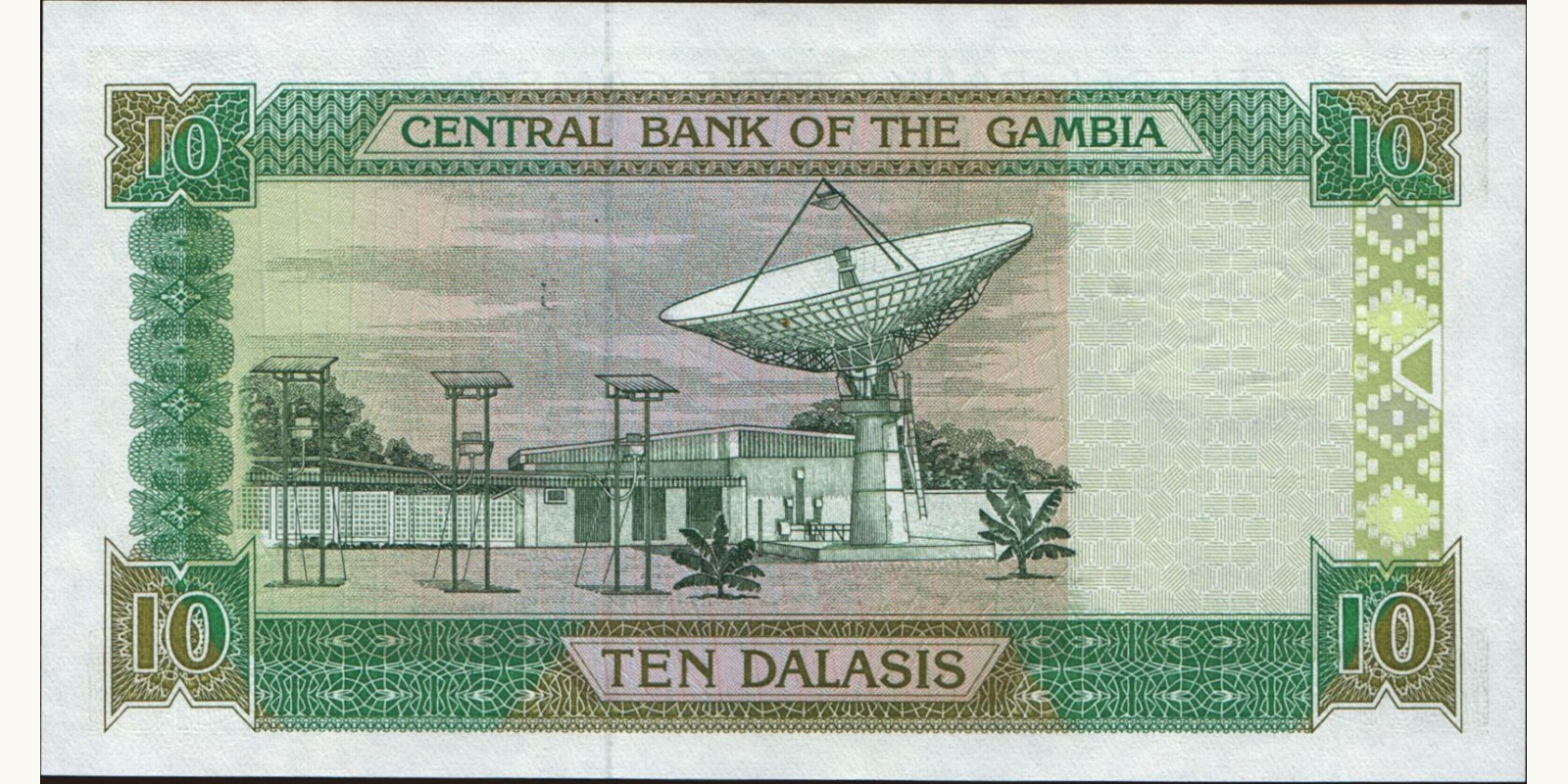10 dalasis Гамбия 1996 — Оборотная сторона