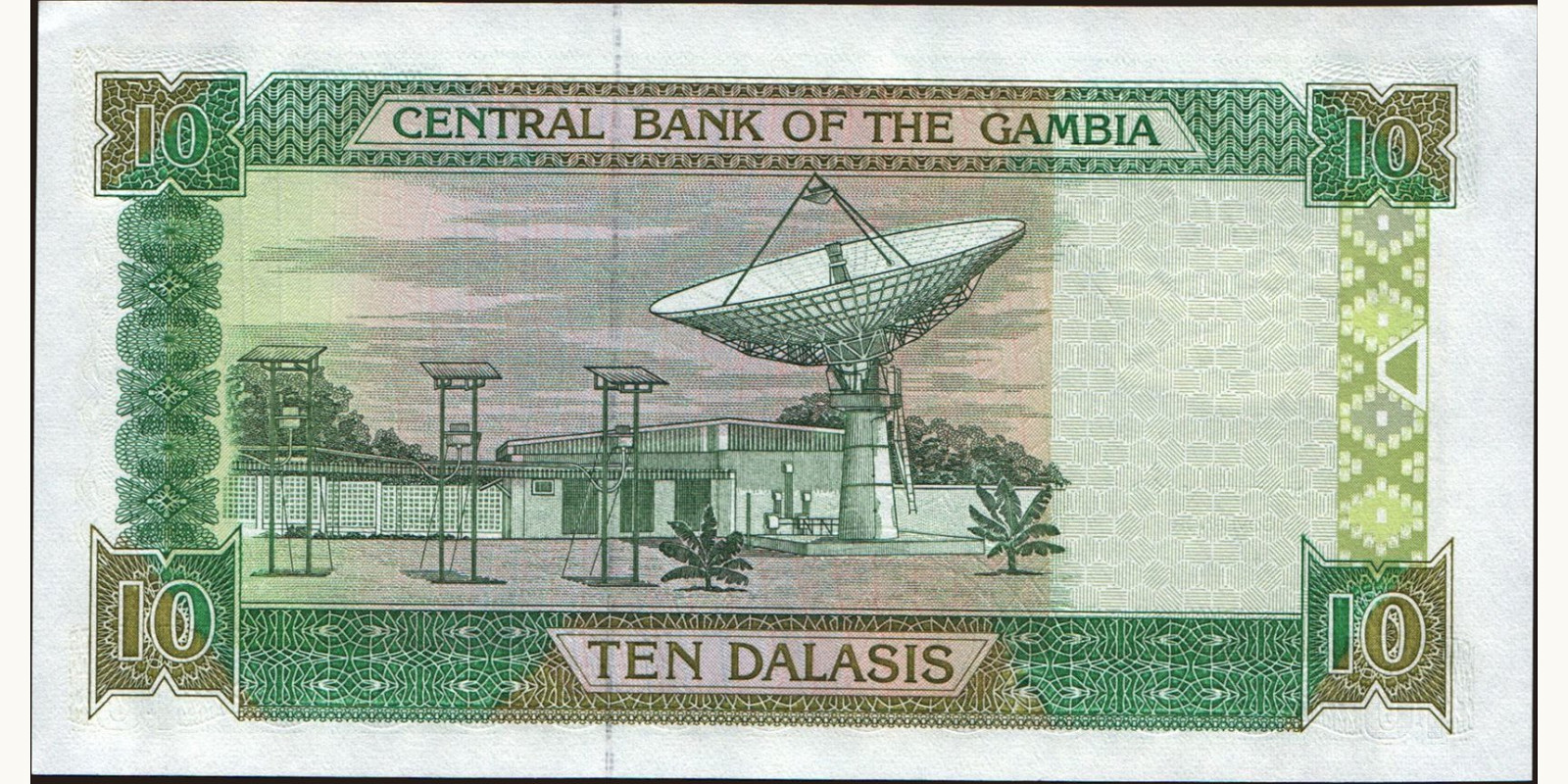 10 dalasis Гамбия 2001 — Оборотная сторона