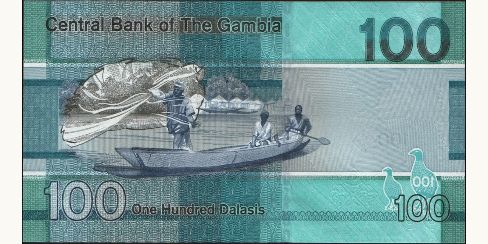 100 dalasis Gambia 2019 — Back side
