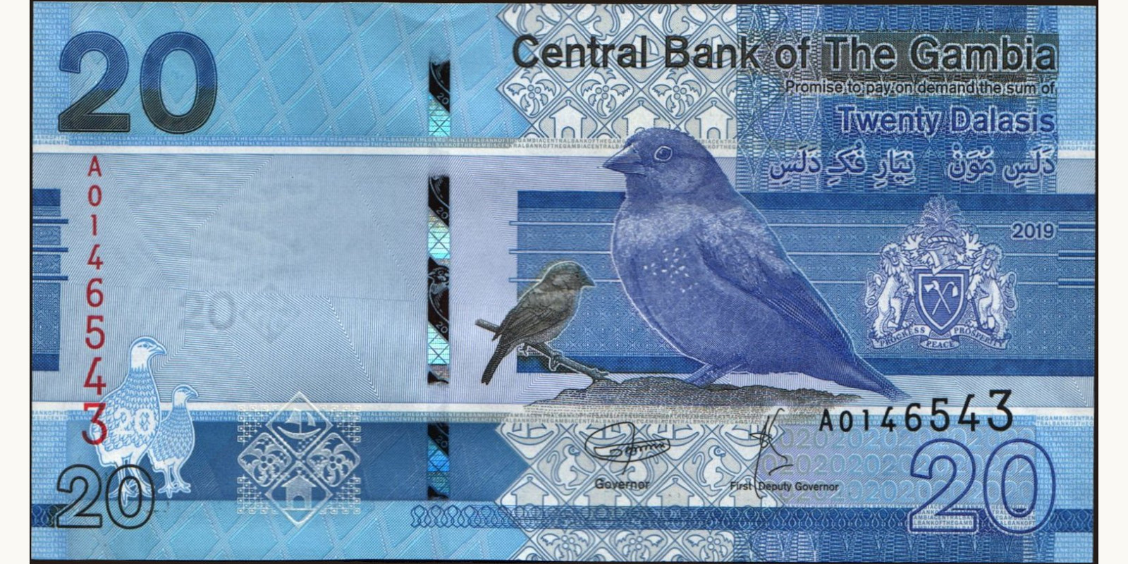 20 dalasis Gambia 2019 — Front side