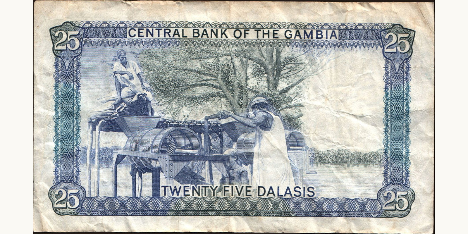 25 dalasis Гамбия 1987 — Оборотная сторона