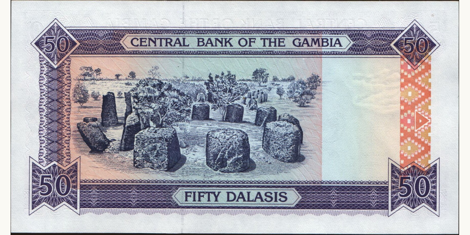 50 dalasis Gambia 1989 — Back side