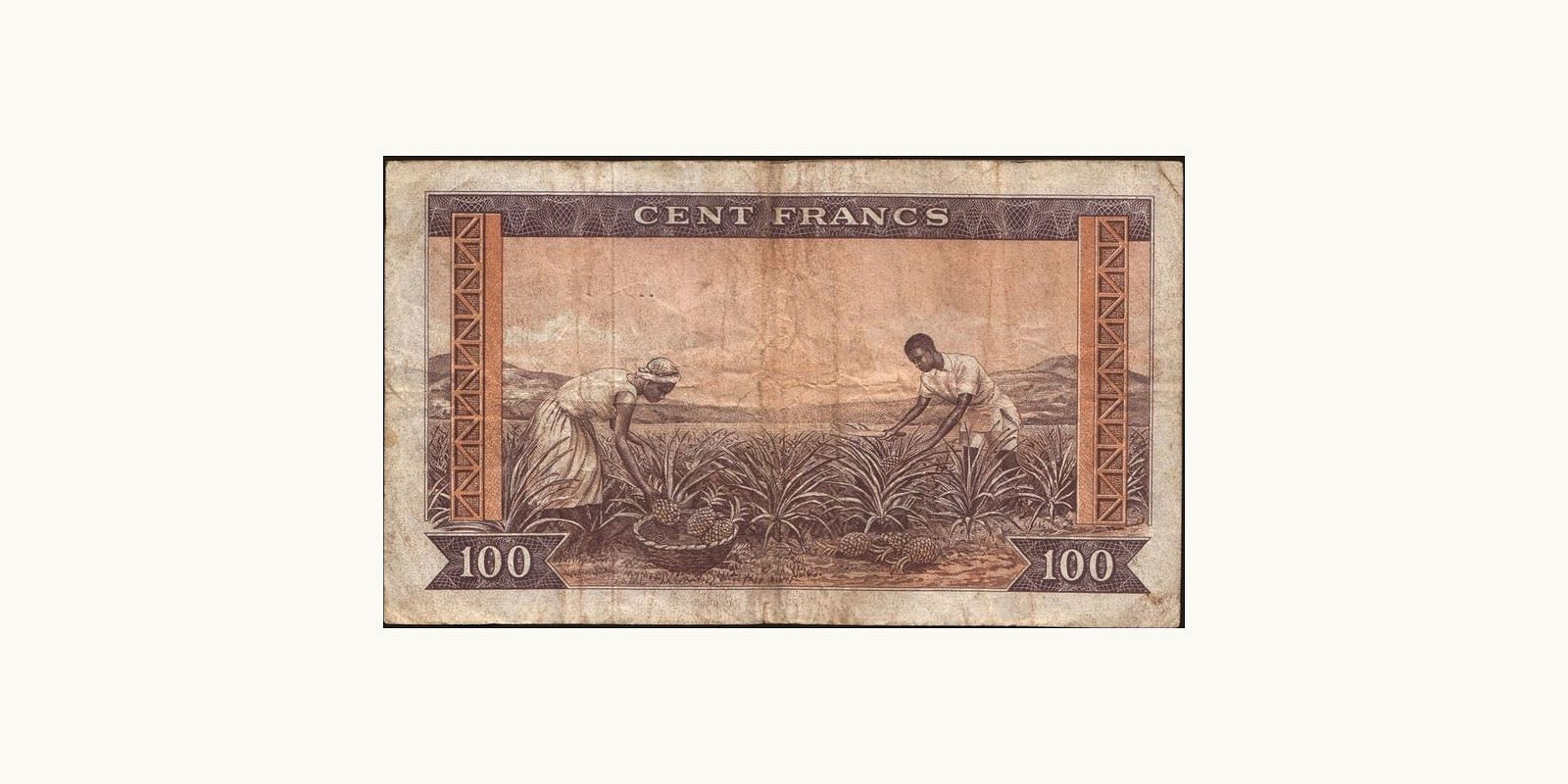 100 franc Гвинея 1966 — Оборотная сторона