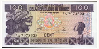 100 franc 1985