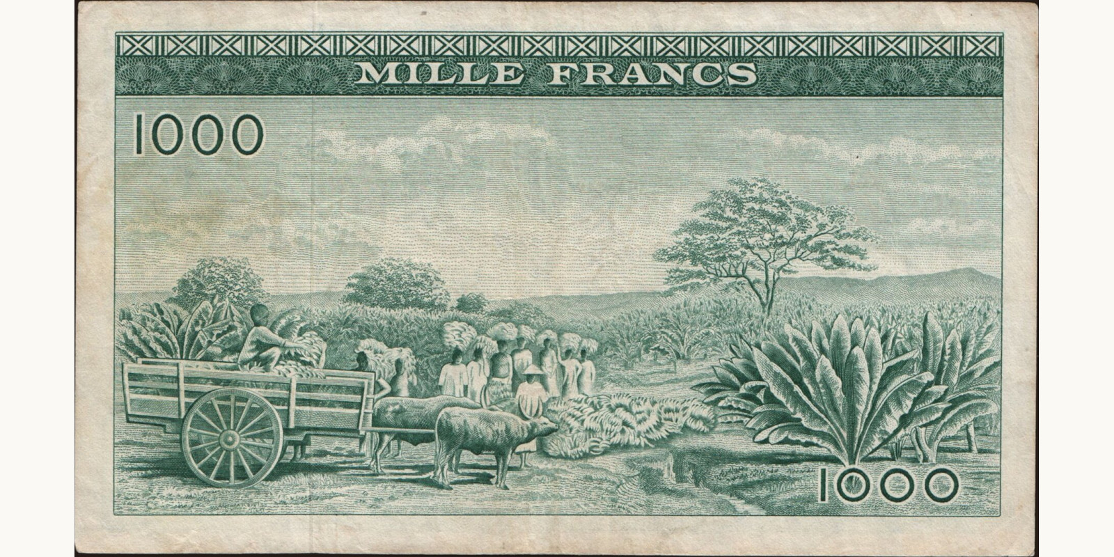 1000 franc Guinea 1960 — Back side